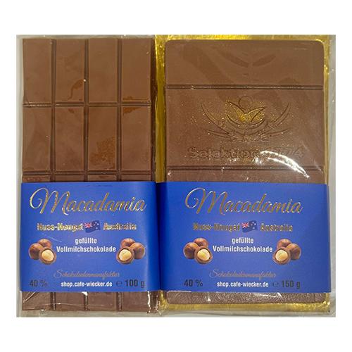 Gefüllte Vollmilchschokolade Macadamia Australien
