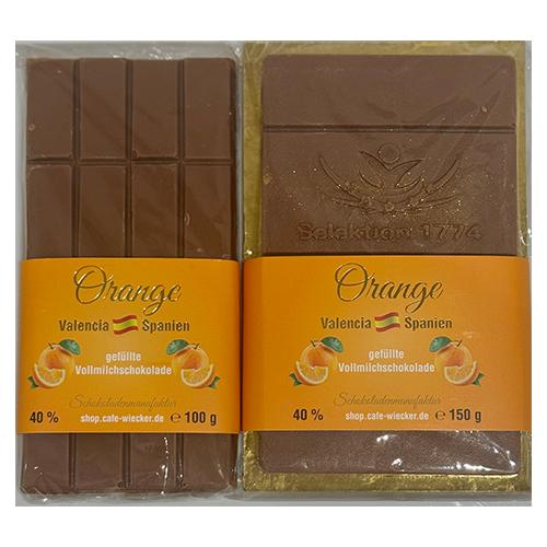 Gefüllte Vollmilchschokolade Orange Valencia