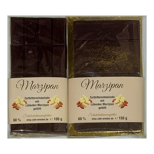 Gefüllte Zartbitterschokolade Lübecker Marzipan