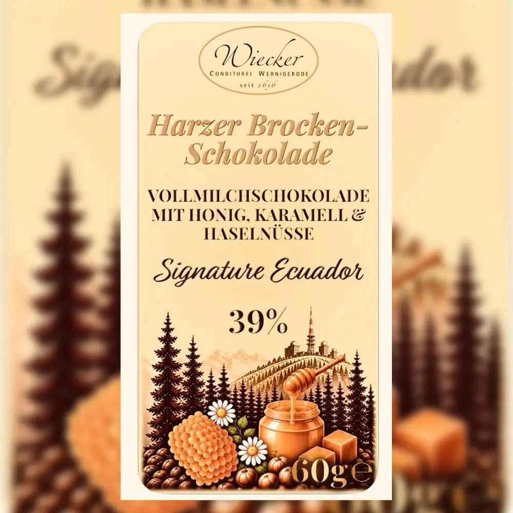 Harzer Brocken Schokolade – Vollmilchschokolade mit Harzer Honig, Karamell & Haselnüssen